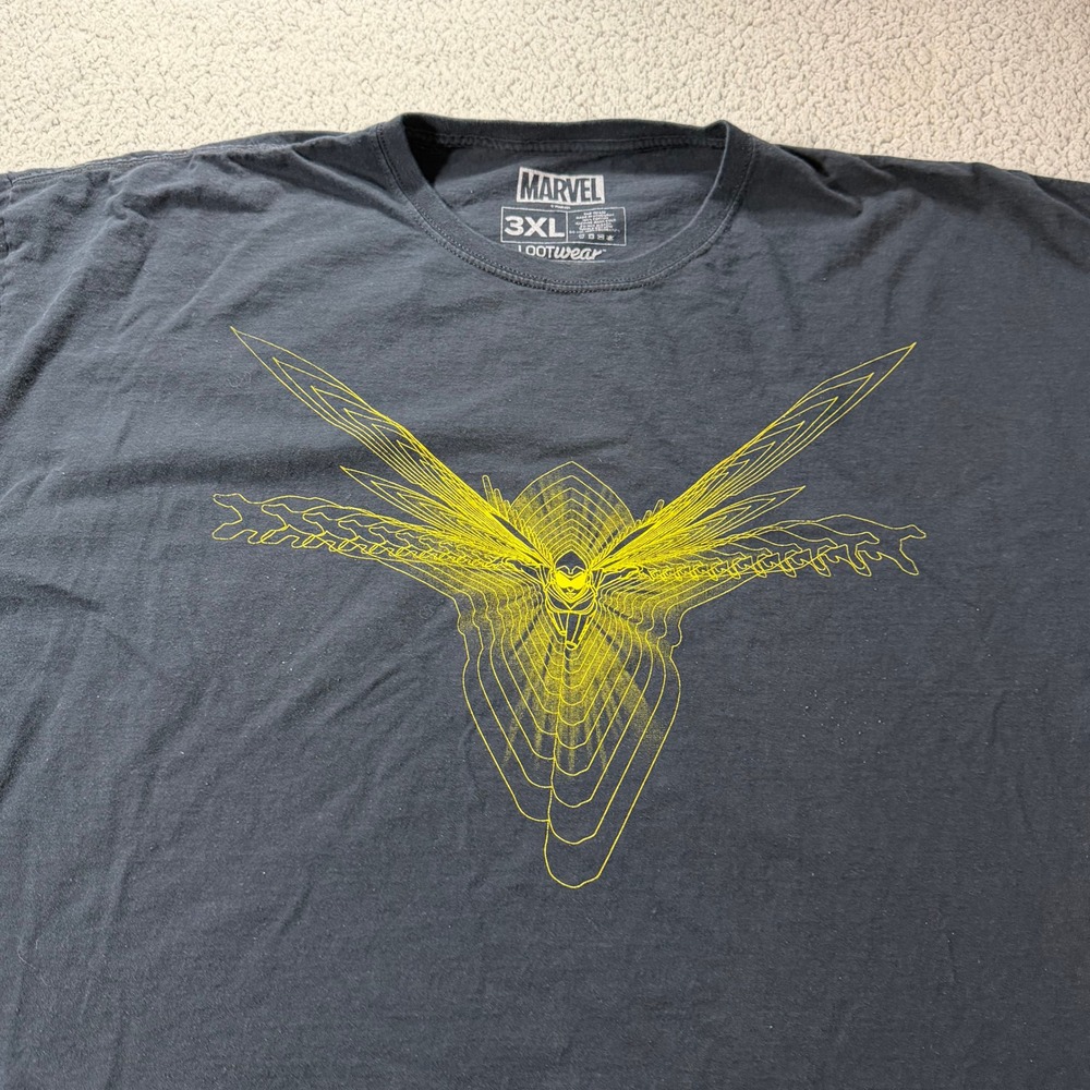 Marvel Loot Crate The Wasp Graphic T-Shirt Mens 3XL Black Yellow LootWear 2018